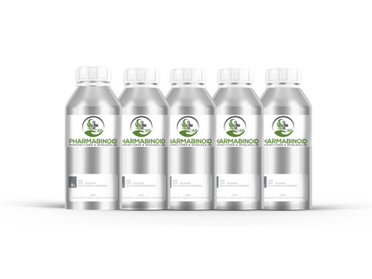 Pharmabinoid Prodotto PEB in una confezione di plastica trasparente, che mostra l'etichetta e il branding su uno sfondo bianco.